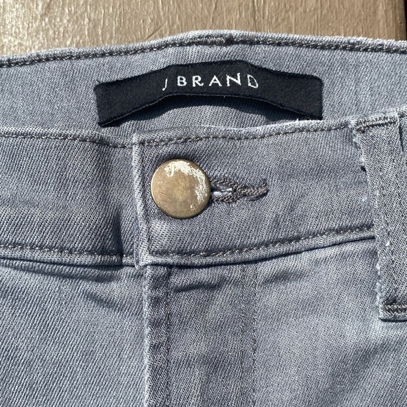 J Brand Alana Provocateur Destruct High Rise Crop Skinny Jeans Gray Size 27 - Picture 10 of 16